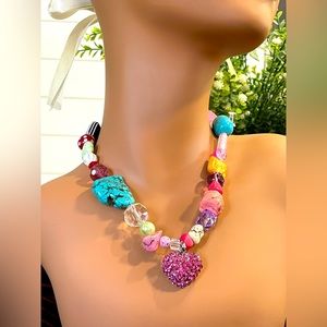Multi Stone Colorful Necklace